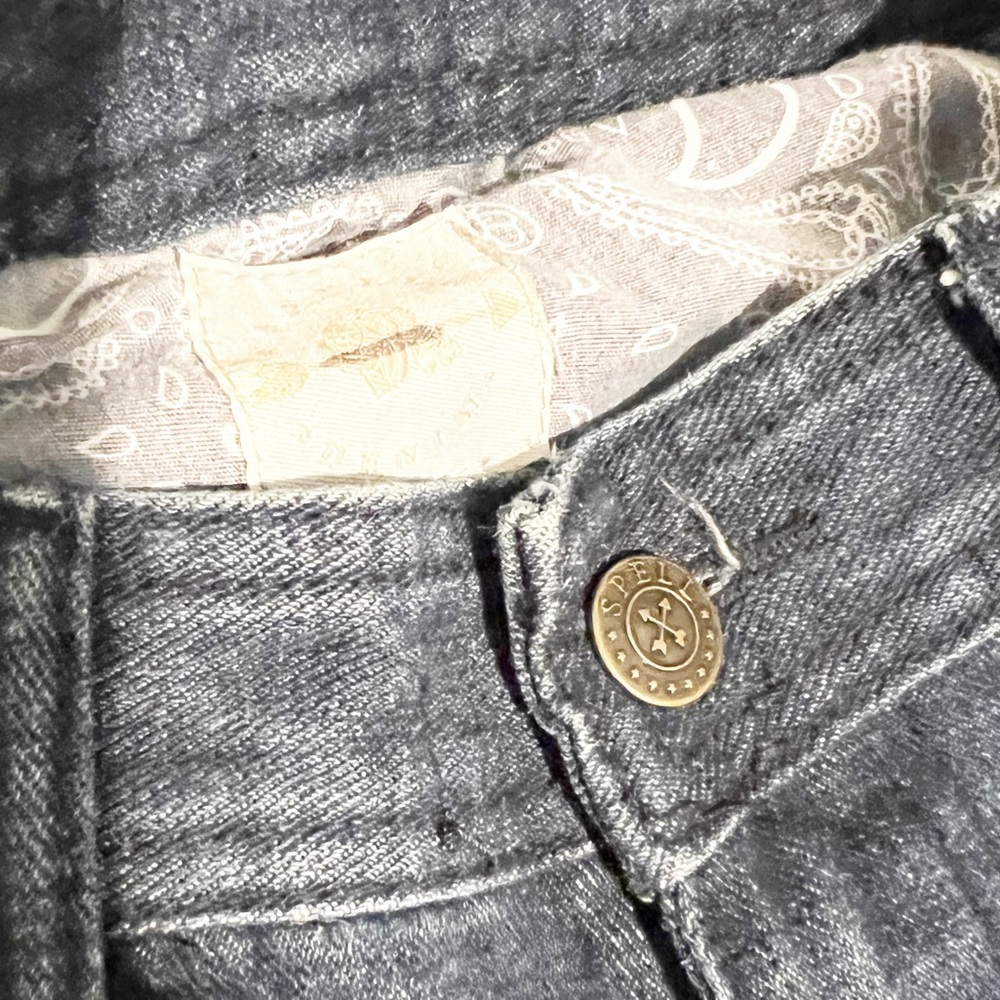 Spell & The Gypsy Boho Wanderlust Flare Jeans Embroidered Denim XS Extra Small - Picture 9 of 10